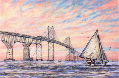 chesapeake bay bridge drawing